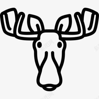驼鹿头动物群直系图标图标