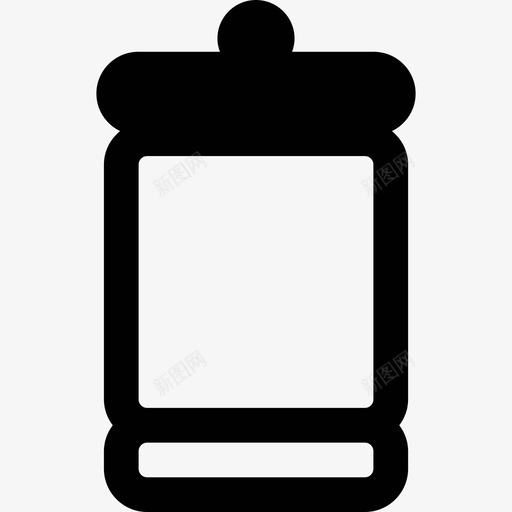 有盖的罐子食物家居用品图标svg_新图网 https://ixintu.com 家居用品 有盖的罐子 食物