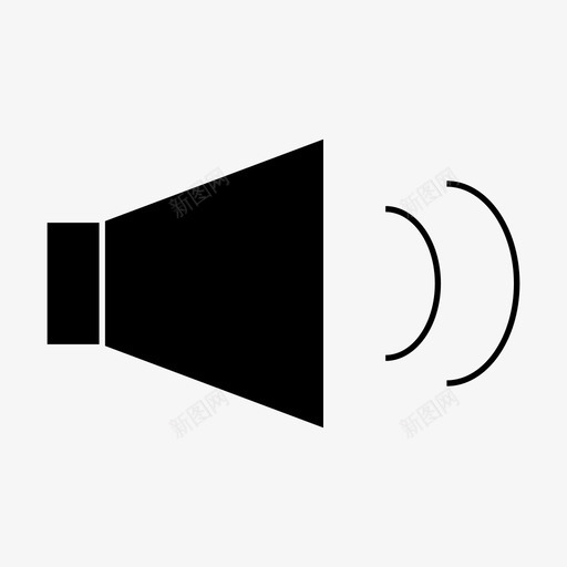 声音扩音器静音图标svg_新图网 https://ixintu.com 声音 扩音器 振动 用户界面 网页设计 静音