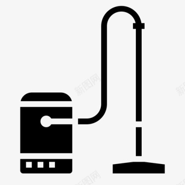 吸尘器清洁卫生常规固体图标图标