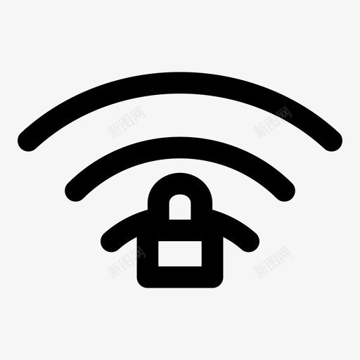wifi锁定互联网在线图标svg_新图网 https://ixintu.com wifi锁定 互联网 在线 控制面板粗体 编程