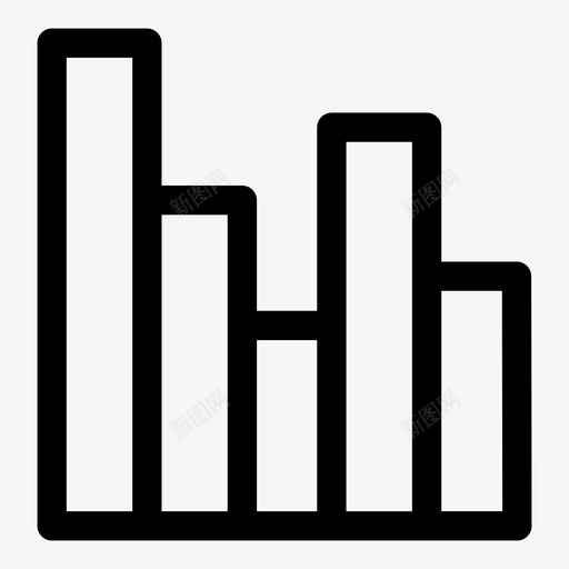 柱状图金融统计图标svg_新图网 https://ixintu.com 柱状图 统计 金融