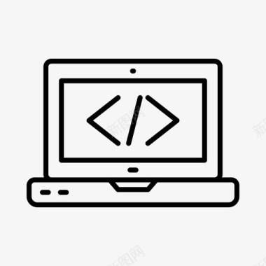 编码开发计算机笔记本电脑图标图标