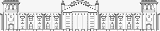 联邦议院景点柏林图标svg_新图网 https://ixintu.com 帕拉蒙 建筑 德国 政治 景点 柏林 联邦议院