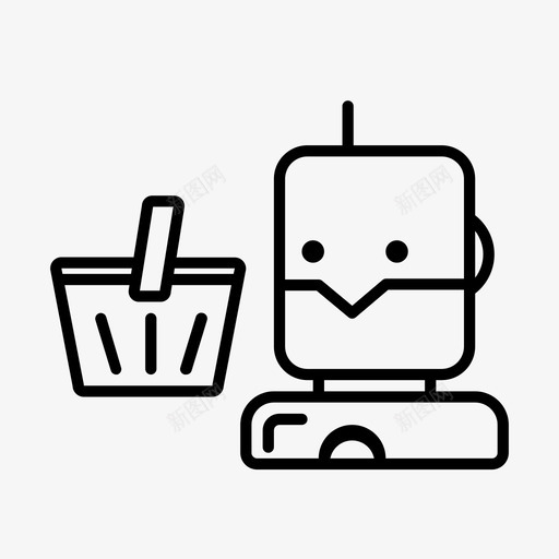 电子商务ai机器人人工智能在线图标svg_新图网 https://ixintu.com ai机器人 人工智能 在线 电子商务ai机器人 购物