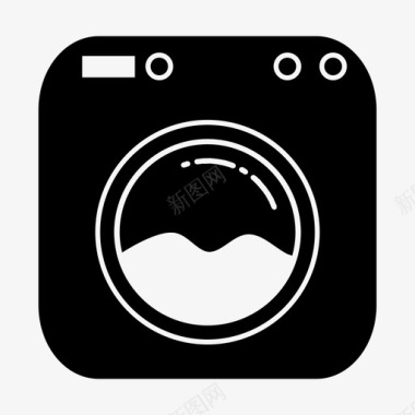 洗衣机洗衣房洗衣服务图标图标