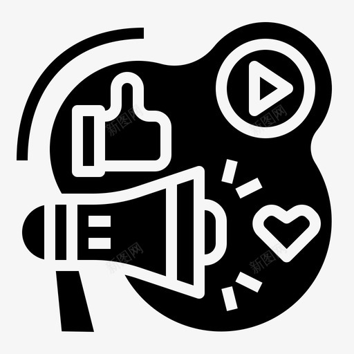 广告商业营销图标svg_新图网 https://ixintu.com 促销 商业 商业管理 媒体 广告 营销