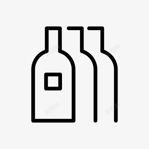 瓶子酒饮料图标svg_新图网 https://ixintu.com 瓶子 酒 饮料