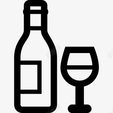 酒瓶子杯子图标图标