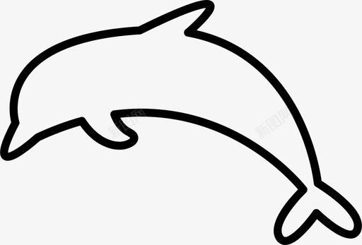 海豚哺乳动物海洋动物图标svg_新图网 https://ixintu.com 动物概述 哺乳动物 海洋动物 海豚