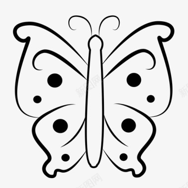 蝴蝶昆虫波尔卡图标图标