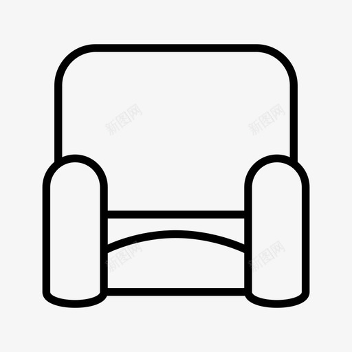 沙发椅子装饰图标svg_新图网 https://ixintu.com 家具 座椅 椅子 沙发 沙发系列 装饰