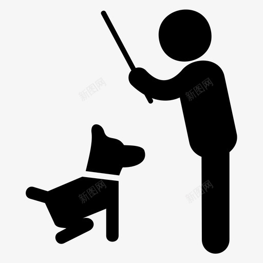 人和宠物狗动物命令图标svg_新图网 https://ixintu.com 人和宠物狗 动物 命令 小狗