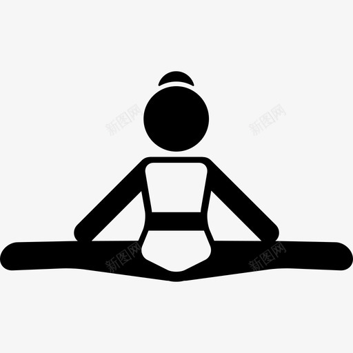 在地板上伸展双腿运动瑜伽图标svg_新图网 https://ixintu.com 在地板上伸展双腿 瑜伽 运动