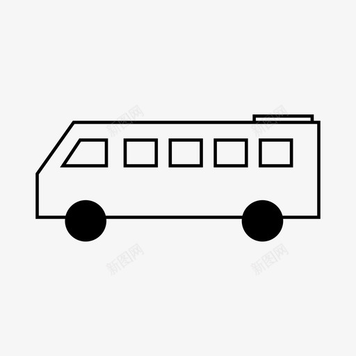 公共汽车交通运输图标svg_新图网 https://ixintu.com 交通 公共汽车 旅行 运输