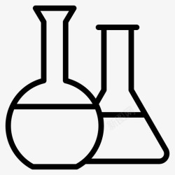 实验室概况烧瓶生物化学图标高清图片