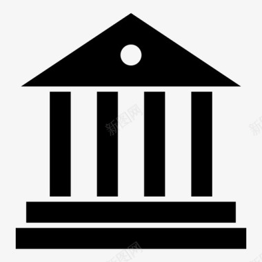 银行大楼银行位置银行服务图标图标