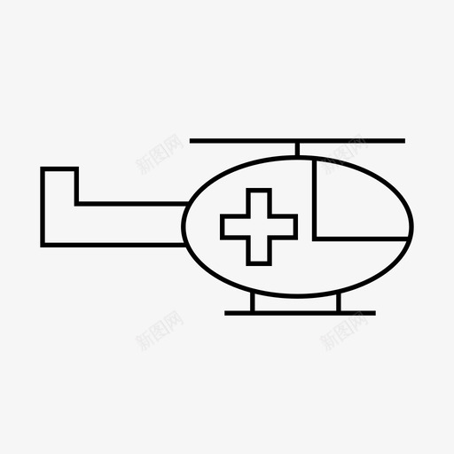 直升机急救飞行图标svg_新图网 https://ixintu.com 医疗 急救 直升机 飞行