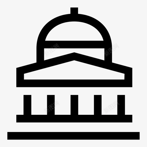 政府大楼法院公众图标svg_新图网 https://ixintu.com 公众 城市地图图标 政府大楼 法院