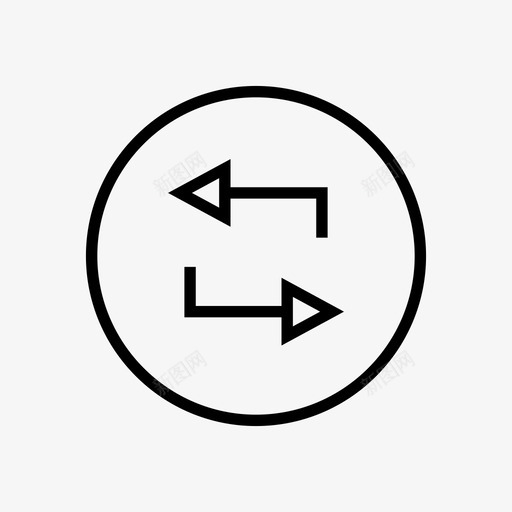 箭头方向循环图标svg_新图网 https://ixintu.com 循环 方向 旋转 移位 箭头 箭头圆圈框