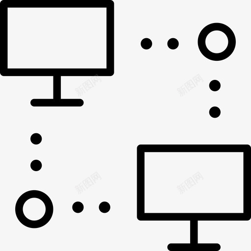 计算机设备断开连接图标svg_新图网 https://ixintu.com internet 屏幕 断开连接 联机数据精简 脱机 计算机 设备