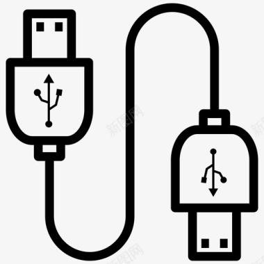 usb连接电缆充电器图标图标