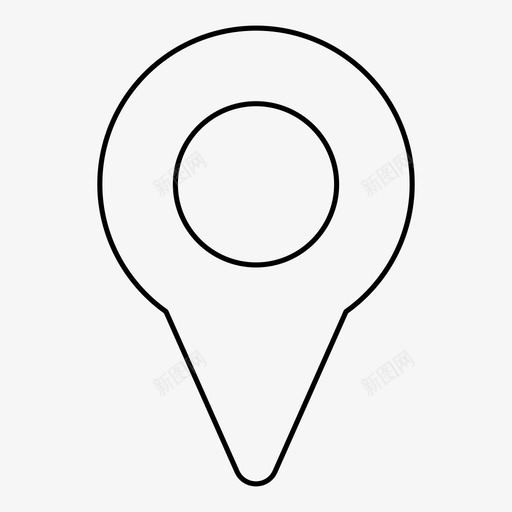 标记地图点图标svg_新图网 https://ixintu.com 地图 标记 点