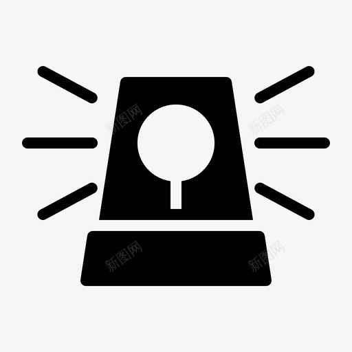 警灯灯旋转图标svg_新图网 https://ixintu.com 安全 安全设备及防护用品 旋转 灯 警灯