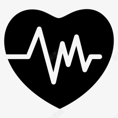 保健心跳心脏图标图标