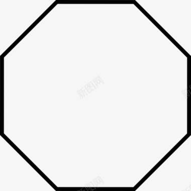 八角形几何学数学图标图标
