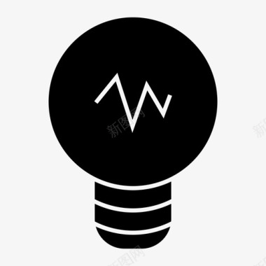 能源灯泡想法图标图标