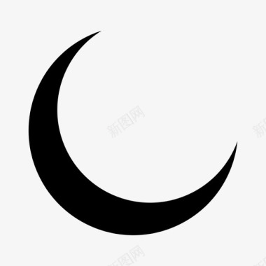 新月半月形伊斯兰图标图标