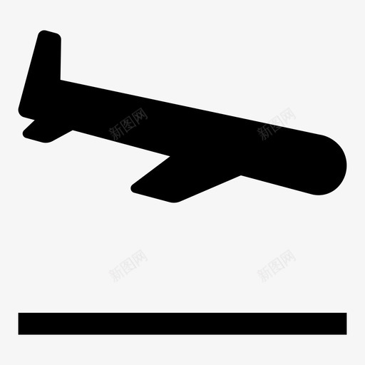 着陆飞机运输图标svg_新图网 https://ixintu.com 商务办公室 着陆 运输 飞机