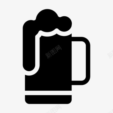 杯子啤酒啤酒杯图标图标