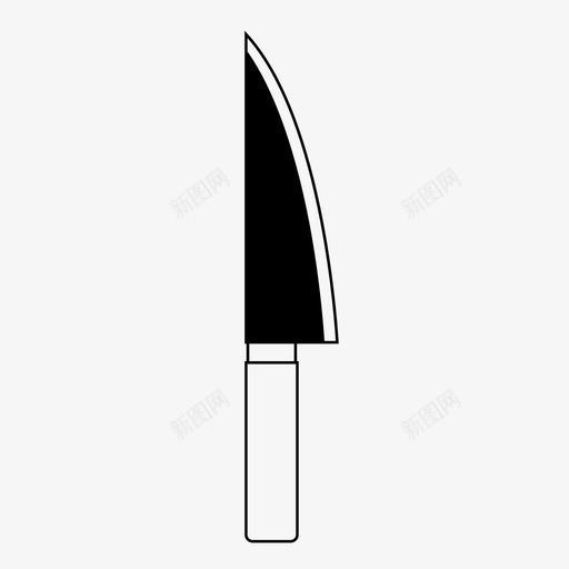 菜刀烹饪厨房用具图标svg_新图网 https://ixintu.com 厨房用具 烹饪 菜刀