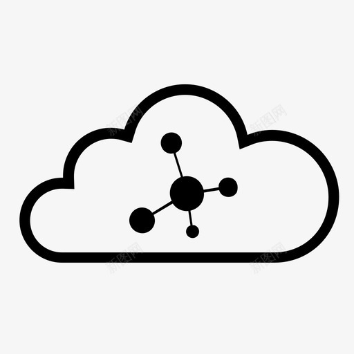 数据云大数据节点图标svg_新图网 https://ixintu.com 大数据 技术 数据云 节点