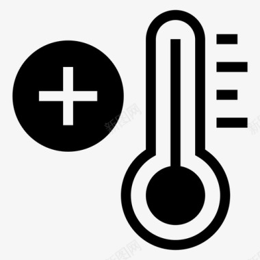 温度加气候温度计图标图标