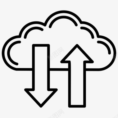 传输云计算概念云数据传输图标图标