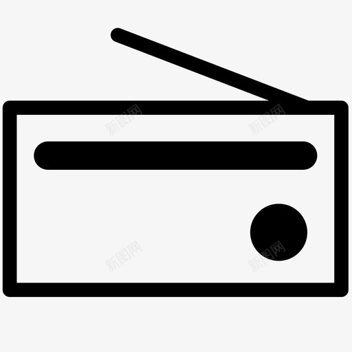 收音机电子音响图标svg_新图网 https://ixintu.com 收音机 电子 音响