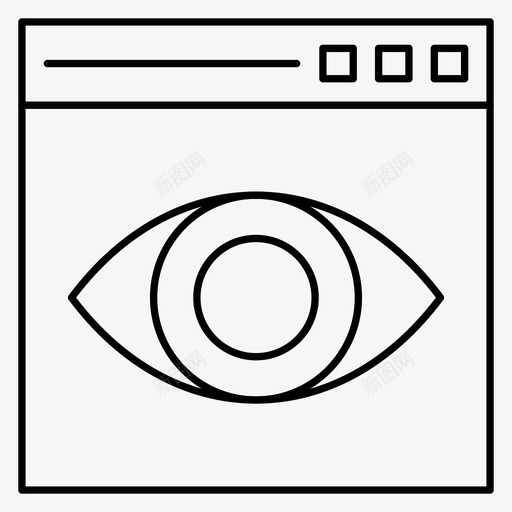 视图浏览器internet图标svg_新图网 https://ixintu.com internet web 浏览器 窗口 视图