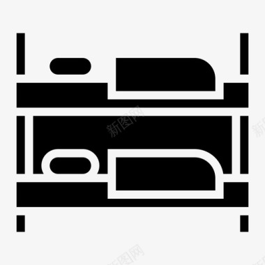 双层床卧室床图标图标