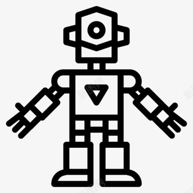 机器人儿童技术图标图标