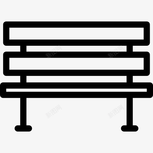 长凳市中心直线型图标svg_新图网 https://ixintu.com 市中心 直线型 长凳