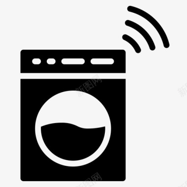 洗衣机互联网物联网图标图标