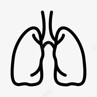 肺呼吸人图标图标