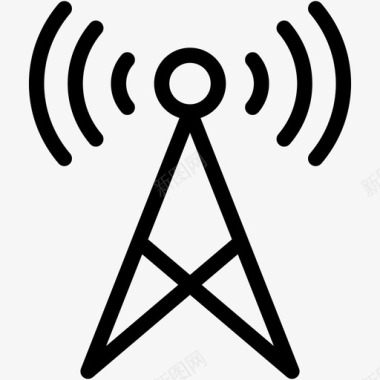 互联网信号塔无线图标图标