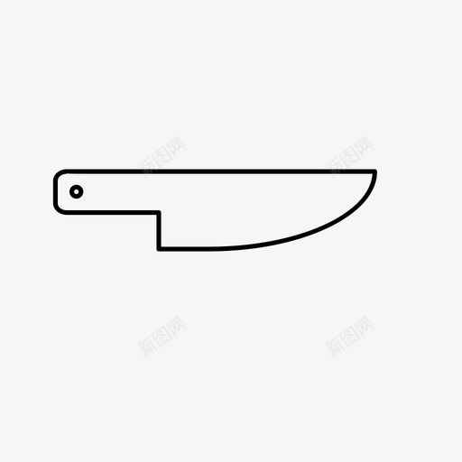 刀切碎切割图标svg_新图网 https://ixintu.com 刀 切割 切碎 厨房食物 锋利的刀