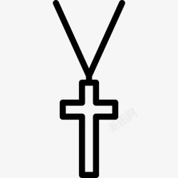 基督教项链项链十字架科技基督教图标高清图片
