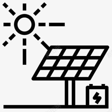 太阳能板生态自然图标图标