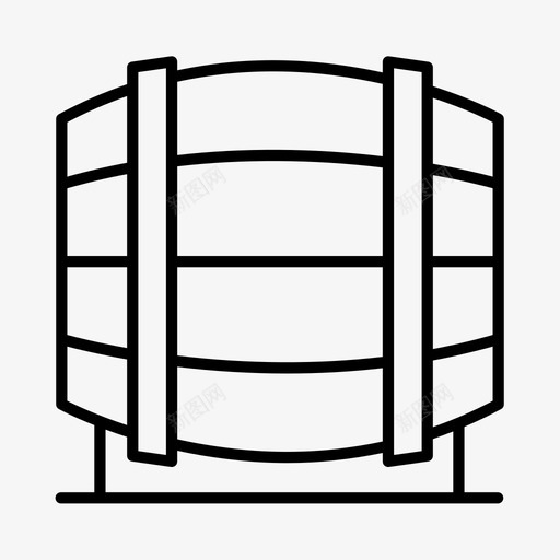 桶港口酒馆图标svg_新图网 https://ixintu.com 桶 港口 西部 酒馆